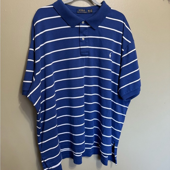 Polo by Ralph Lauren Polo, Blue and White Striped, Size 4XB - Picture 1 of 5
